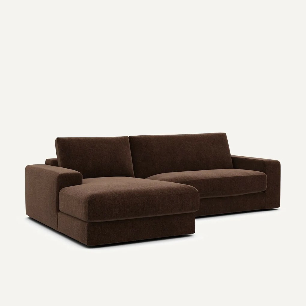 Hoekbank, chenille fluweel, Skander
