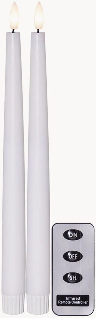 LED kaarsen Flame Slim met timer & afstandsbediening, 2-delig