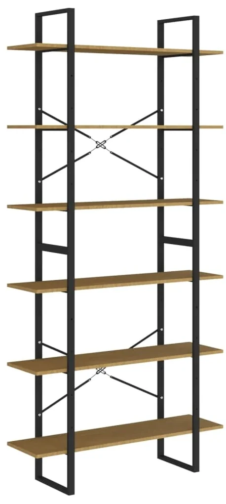vidaXL Hoge kast 100x30x210 cm massief grenenhout bruin