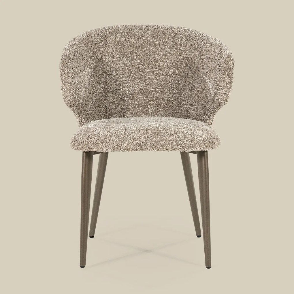 Eleonora Mateo Bruin Potige Eetstoel Taupe