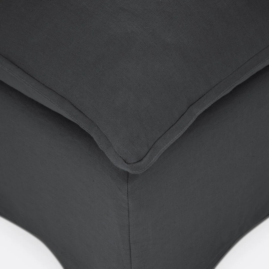 Poef, afneembare hoes, gekreukt linnen, ODNA