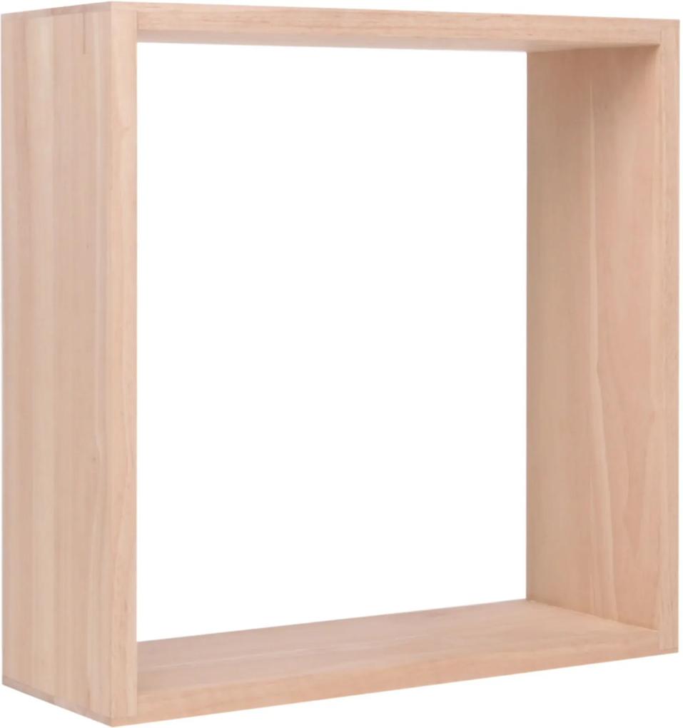 XLBoom | Vista Wall Cube large: lengte 60 cm x breedte 30 cm x diepte15 cm naturel decoratieve wandobjecten hout met coating | NADUVI outlet