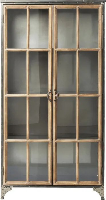 Vitrinekast Industrieel Staal - 97x39x187cm.