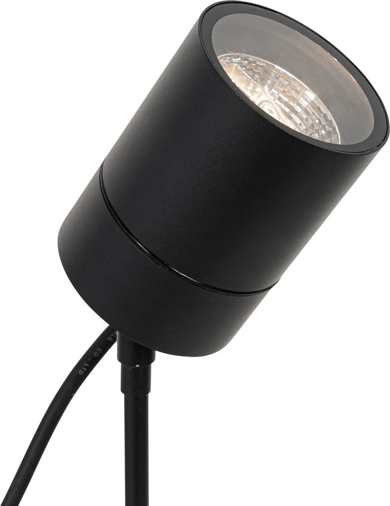 Moderne prikspot zwart AR70 verstelbaar IP44 - Solo