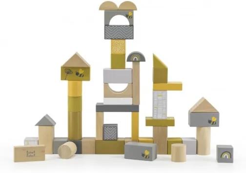Wooden blocks 50pcs - Ochre - Houten speelgoed