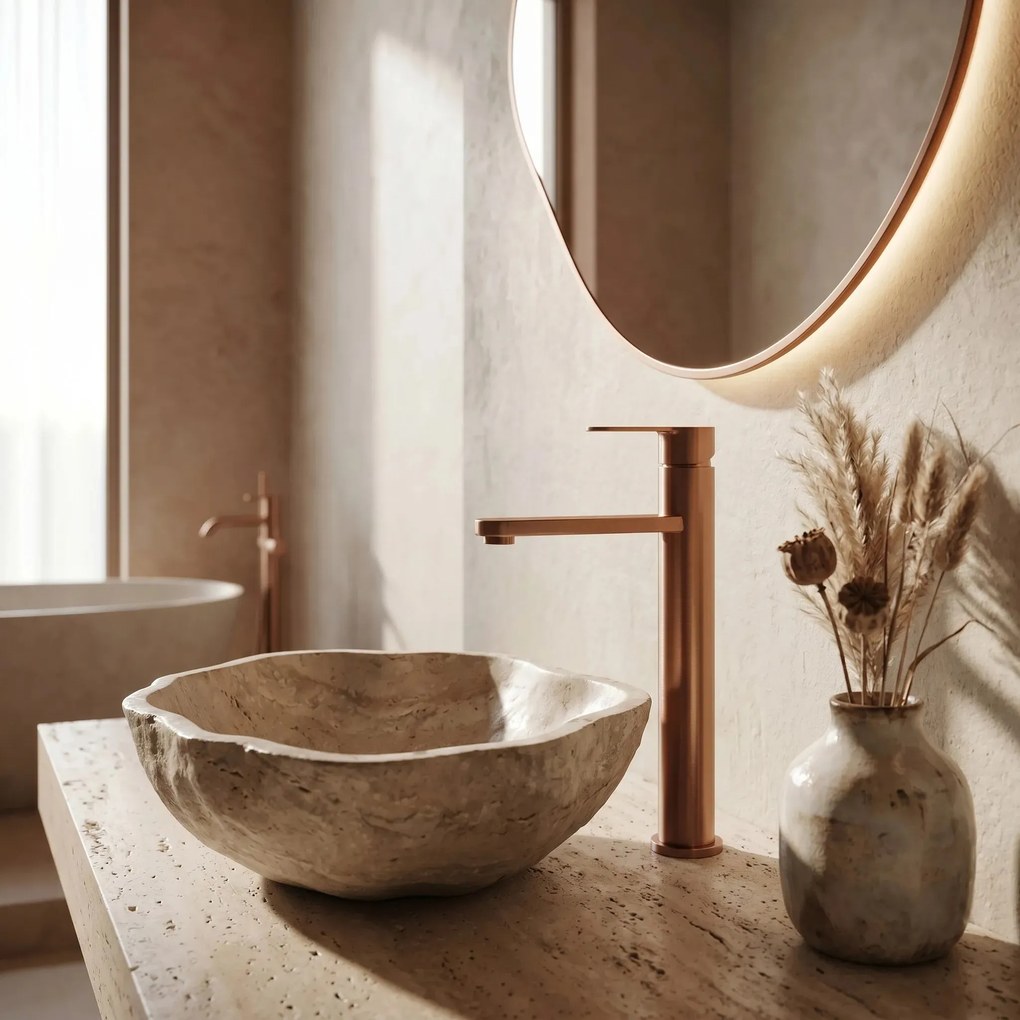 Wastafelkraan Rea Arcos Brush Copper
