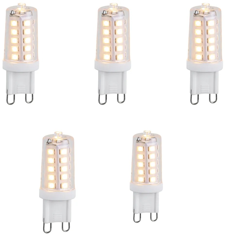 Set van 5 G9 dimbare LED lampen 3W 250 lm 3000K