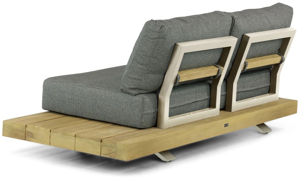 Hoek loungeset 5 personen Teak Taupe Santika Furniture Santika