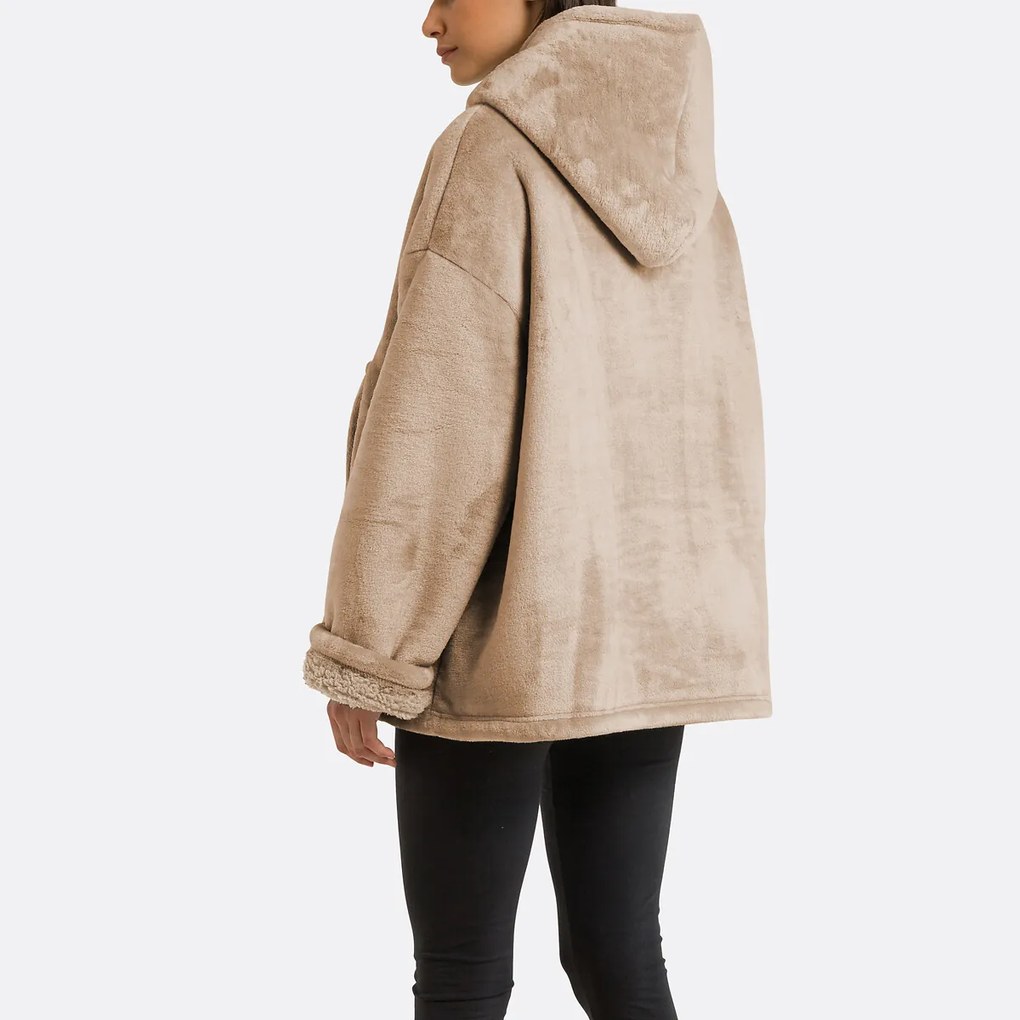 Plaid fleece sweater maat S/M, Javi