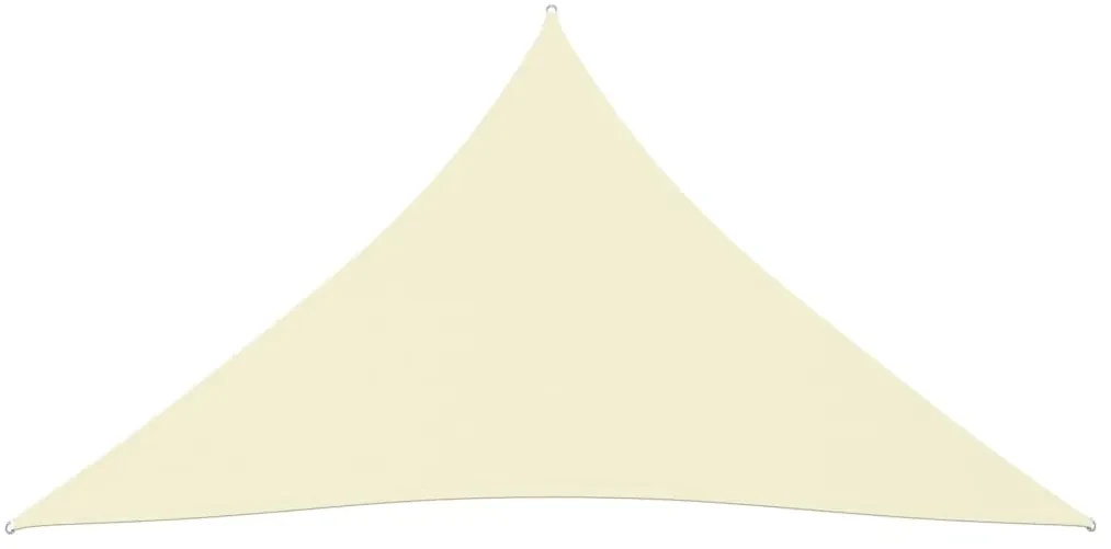 vidaXL Zonnescherm driehoekig 3x4x4 m oxford stof crèmekleurig