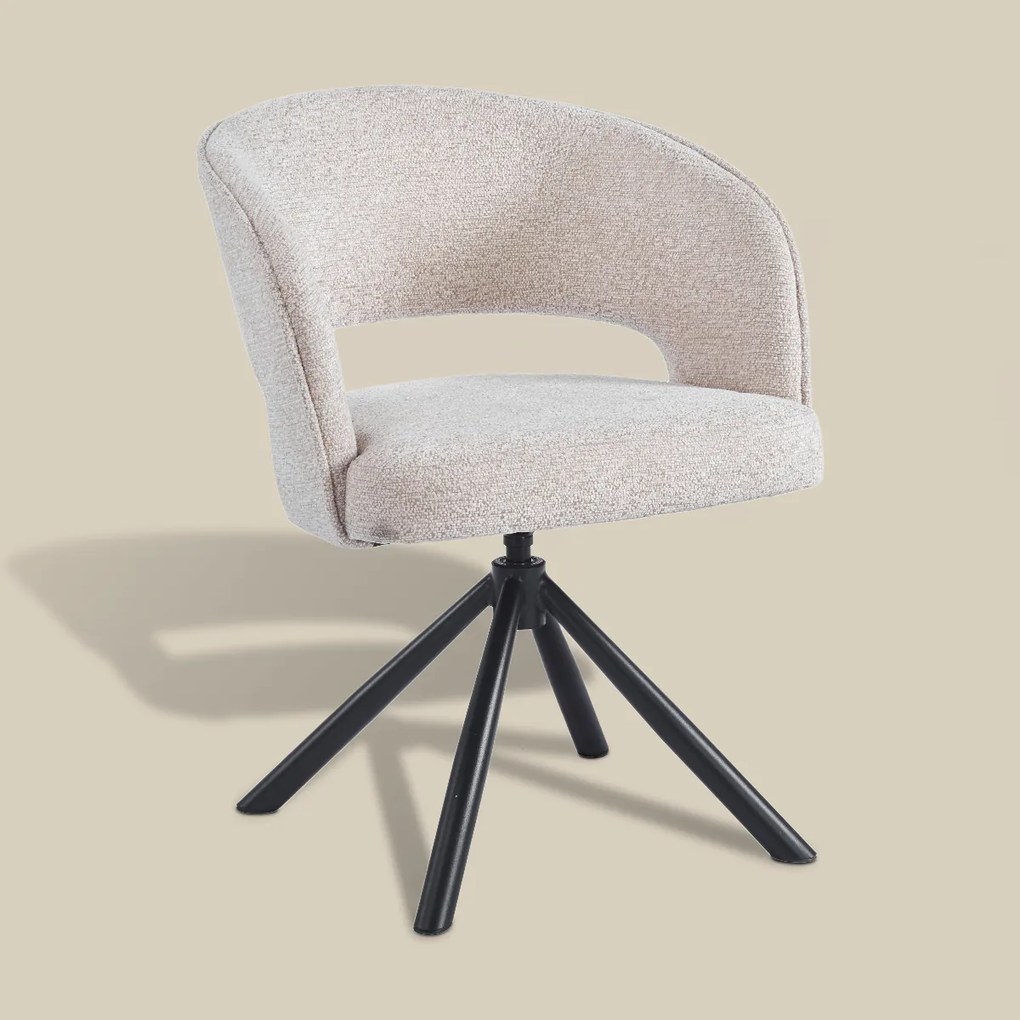 Eetkamerstoel Met Open Rugdetail Beige