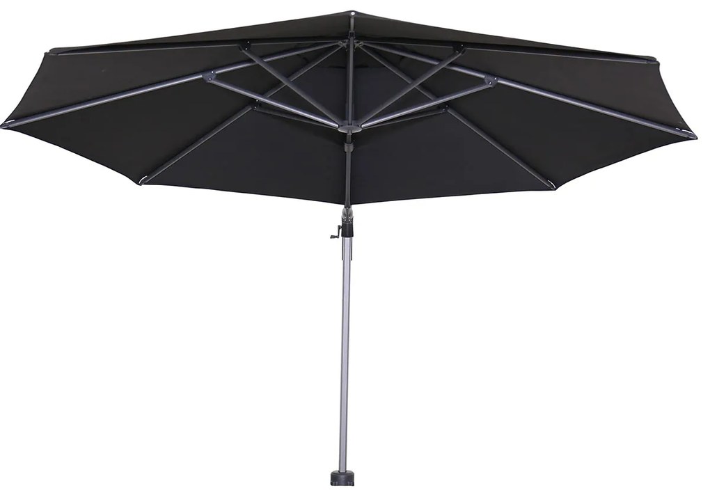 Garden Impressions Hawaii zweefparasol Ø350 cm - frame carbon black - doek zwart