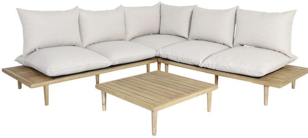 The Outsider Hoek Loungeset - Phoenix - Acaciahout - Off White - The Outsider