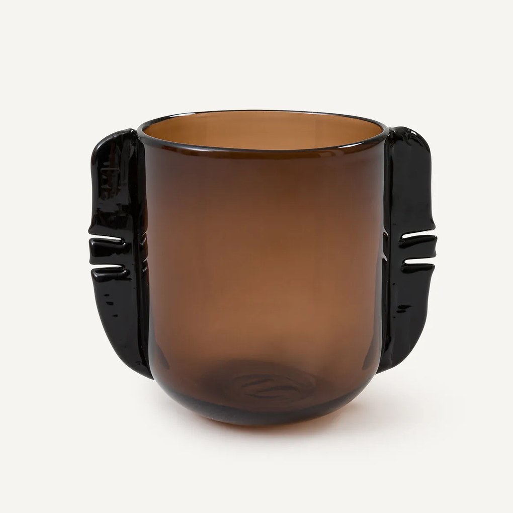 Handgeblazen glazen vaas, H22 cm, Limno