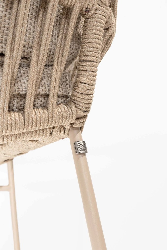 4 Seasons Outdoor Murcia tuinset latte met Minerva tafel met teak blad 220 cm * Sale * Tuinset   beige weerbestendig