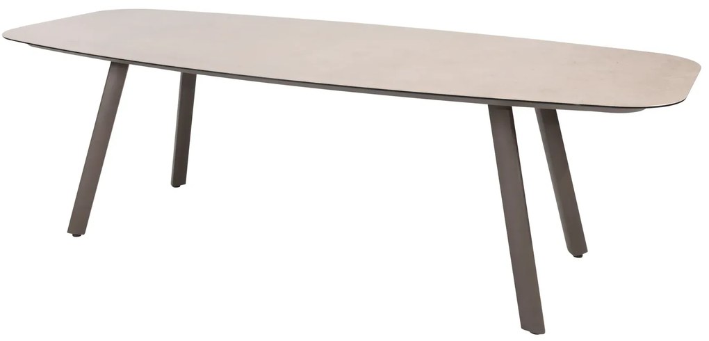 Taste by 4 Seasons Florence tuinset terre met Manolo tafel met geprint keramisch blad 240 cm Tuinset bruin weerbestendig