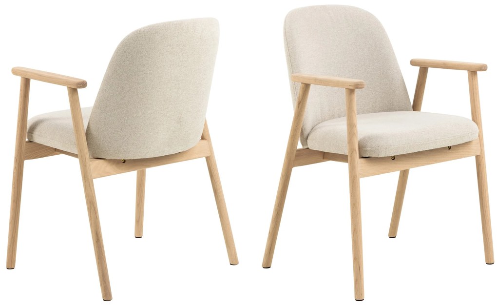 RODERIC Beige (Apia 453)/geolied - HOUTEN STOEL VOOR WOONKAMER, EETKAMER, KEUKEN RETRO