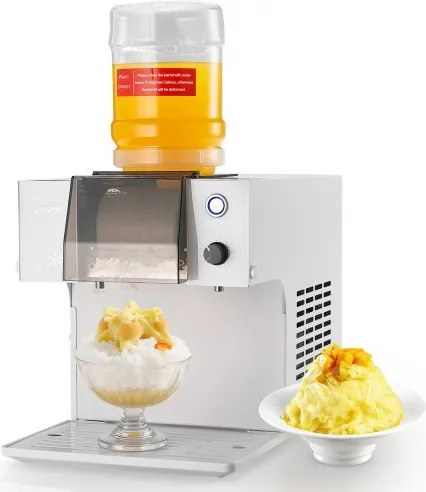 VEVOR Snowflake-ijsmachine, 40 kg/dag ijsschaafmachine, ijsschaafmachine met roestvrijstalen mes, elektrische Bingsu-machine met 1,8 l tank, snelle koeling in 90 seconden, voor thuis en kleine evenementen