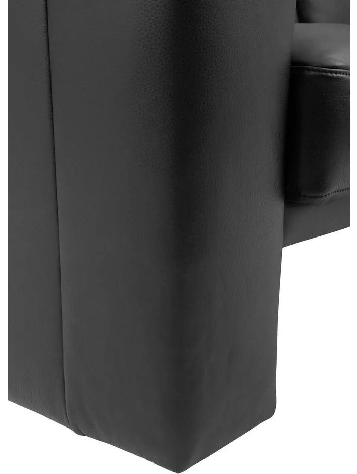 Goossens Excellent Bank Concept Pluss zwart, leer, 3-zits, stijlvol landelijk