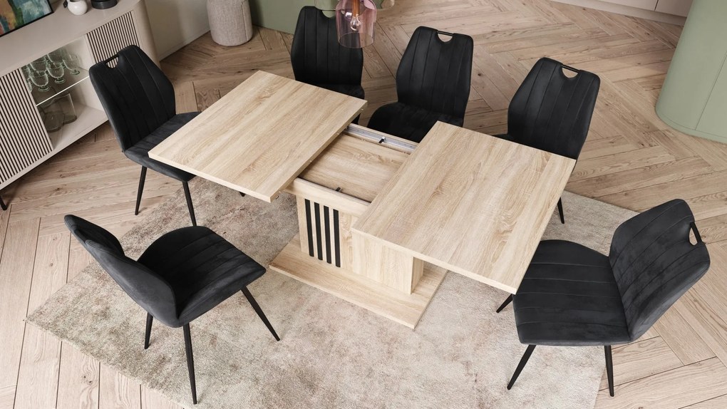 LEONEL Sonoma Eik – MODERNE VOUWTAFEL TOT 180 cm!