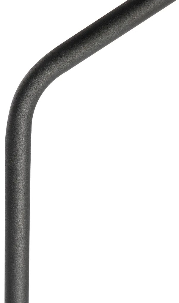 Moderne vloerlamp zwart met goud verstelbaar - Morik