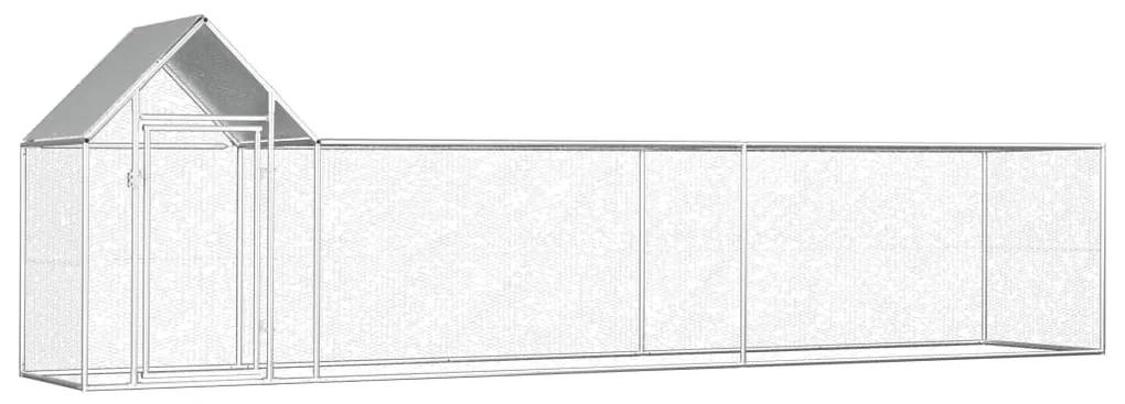 vidaXL Kippenren 5x1x1,5 m gegalvaniseerd staal
