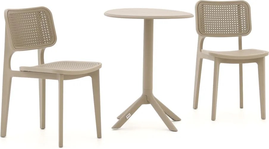 Bistro- en balkonset Forza  | 2 personen | Tuinset kunststof | 3-delig | Kees Smit Tuinmeubelen