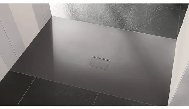 Villeroy & Boch Squaro infinity douchebak 100x100x4cm antraciet udq1010sqi1v-1s
