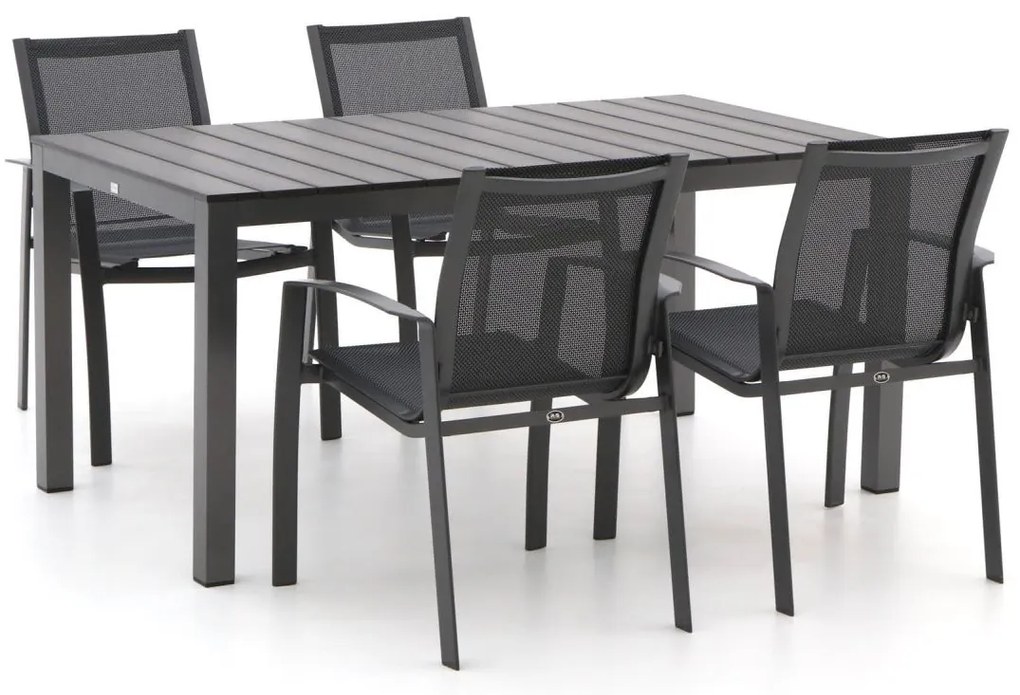 R&S Design Altea/Fidenza 160cm dining tuinset 5-delig stapelbaar