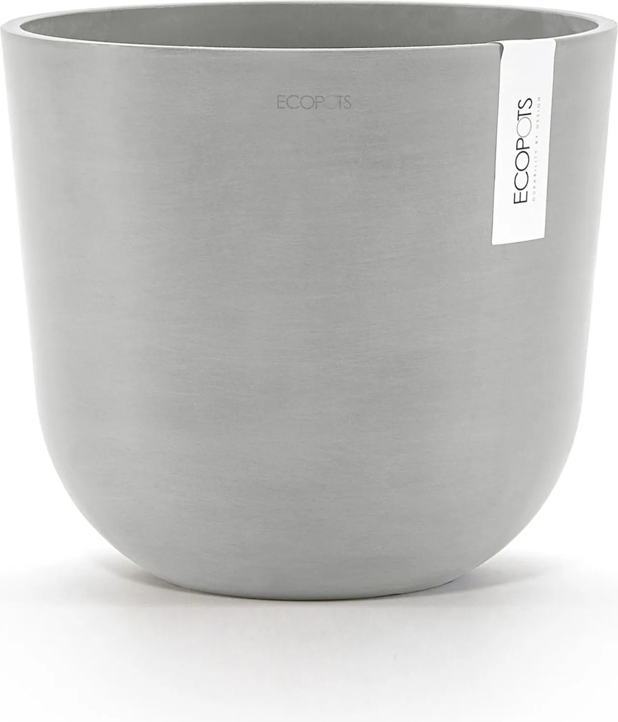 Ecopots bloempot Oslo 25 - Rond - White Grey - Diameter 25 x H21,8 cm