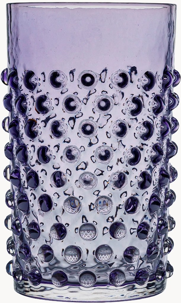 Mondgeblazen longdrinkglazen Hobnail 6-delig