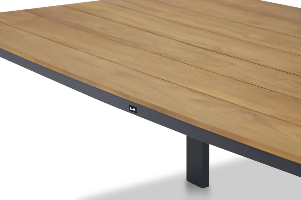 Dining Tuintafel rechthoekig 220 x 109 cm Grijs Lino