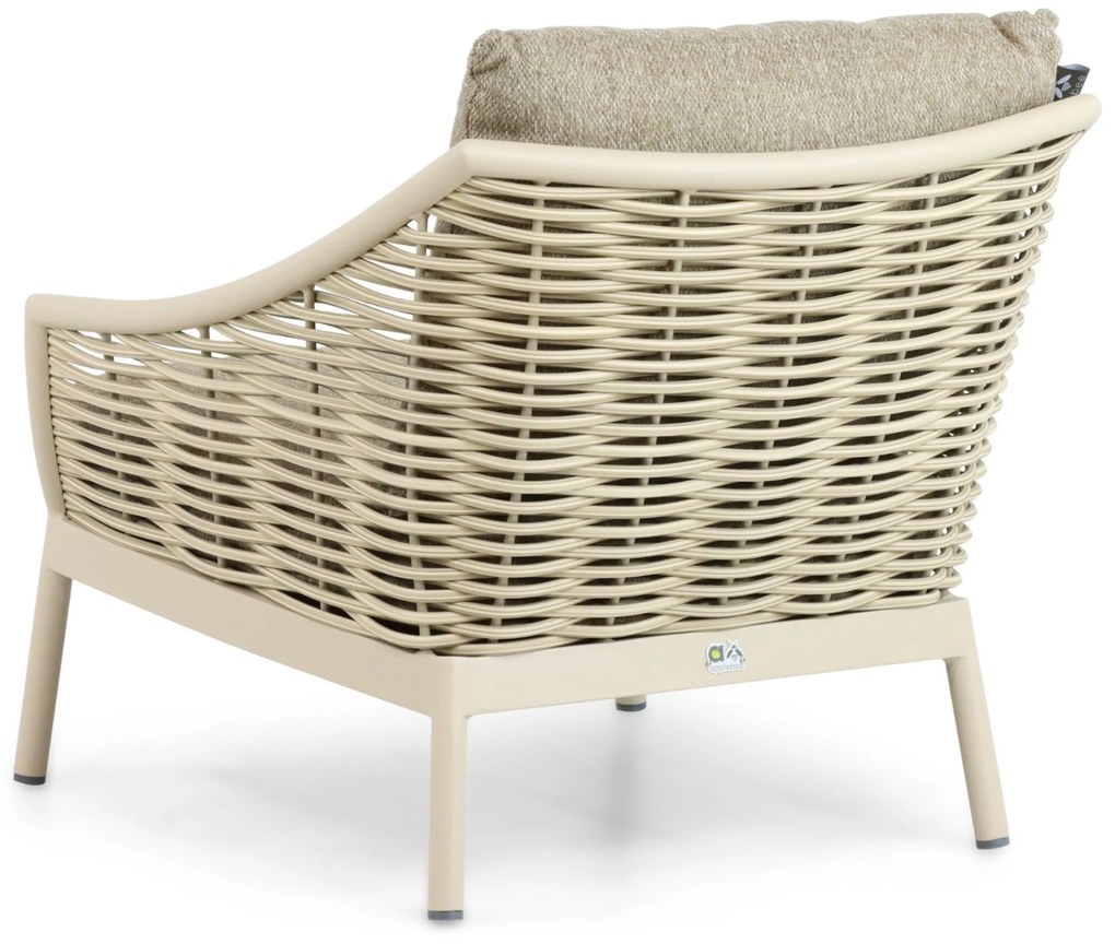 Stoel en Bank Loungeset 5 personen Aluminium/Wicker Taupe Apple Bee Milou