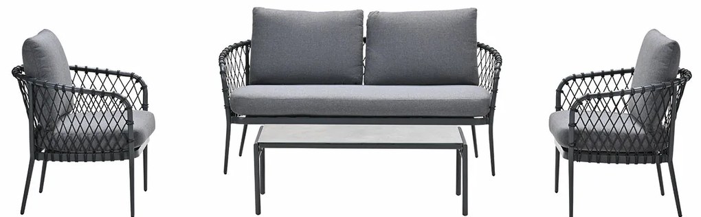 Garden Impressions Stella loungeset 4-delig - donker grijs