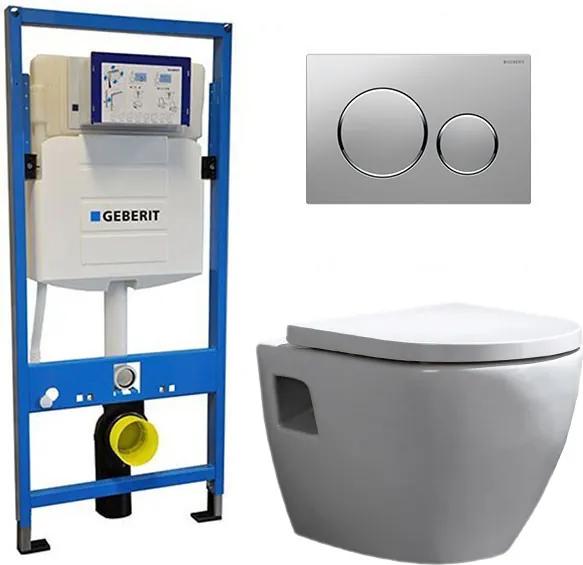 Geberit UP 320 Toiletset - Inbouw WC Hangtoilet Wandcloset - Daley Sigma-20 Mat/Glans Chroom