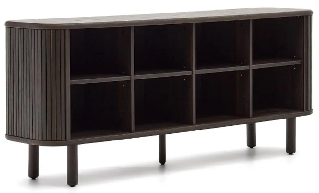 Kave Home Mailen Houten Dressoir Met Latjes Schuifdeuren Bruin - 180x40x75cm.