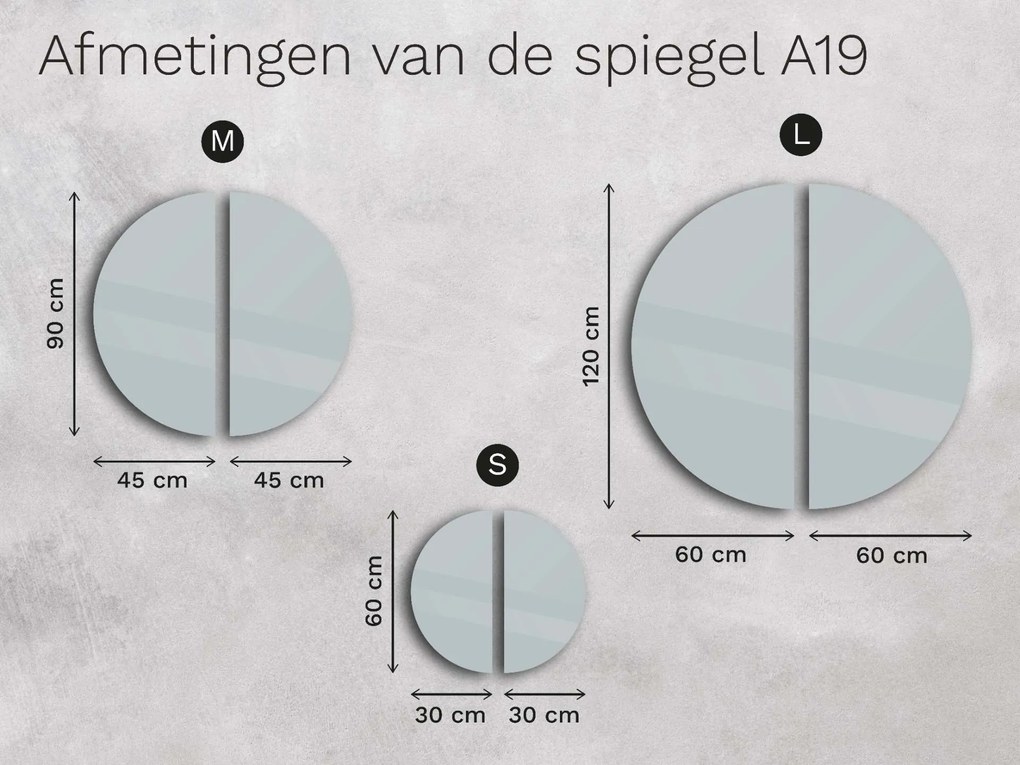 Atypischepiegel met LED verlichting A19