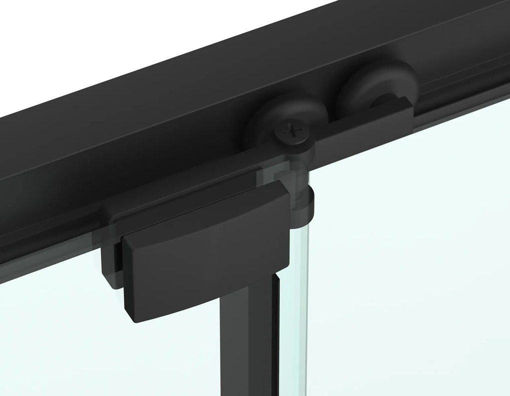 Badstuber Tono douchecabine met schuifdeur 90x90cm zwart mat