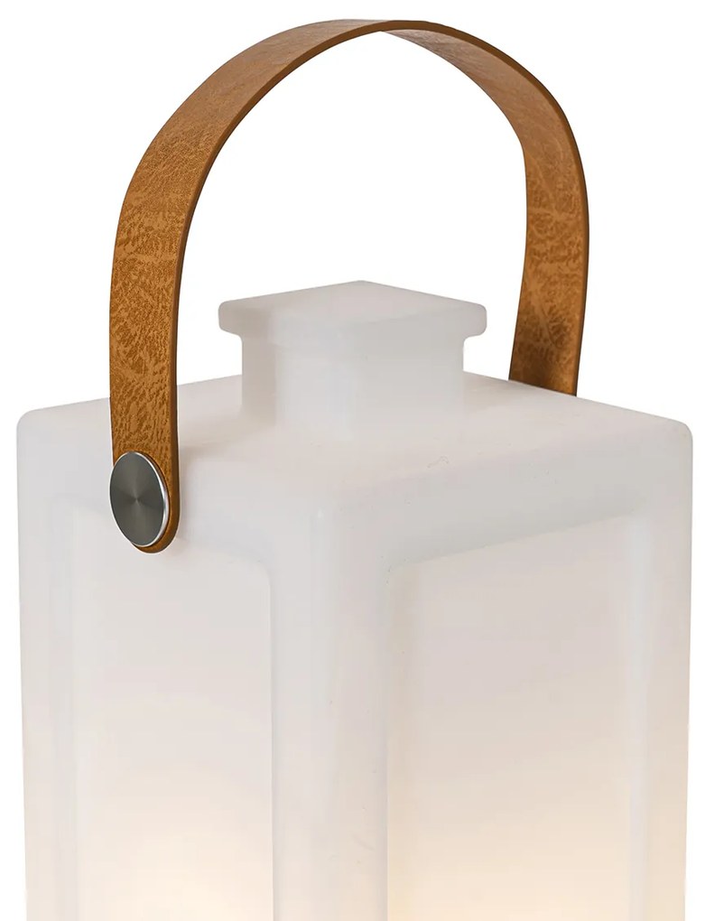 Moderne tafellamp wit flame effect oplaadbaar IP44 - Stard