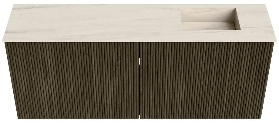 Mondiaz Joya DLux 100cm toiletmeubel shadow met wastafel faye rechts zonder kraangat meli