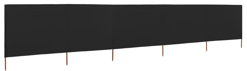 vidaXL Windscherm 5-panelen 600x120 cm stof zwart