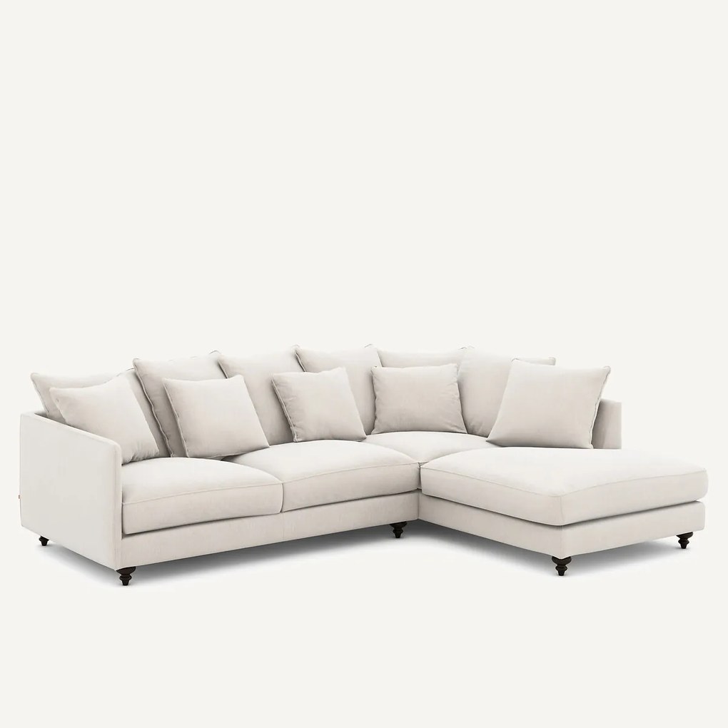 Hoekslaapbank in chenille fluweel, Lazare