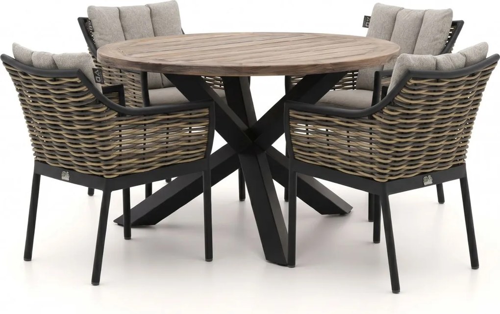 Diningset Apple Bee | 4 personen | Tuinset teakhout | 5-delig | Kees Smit Tuinmeubelen