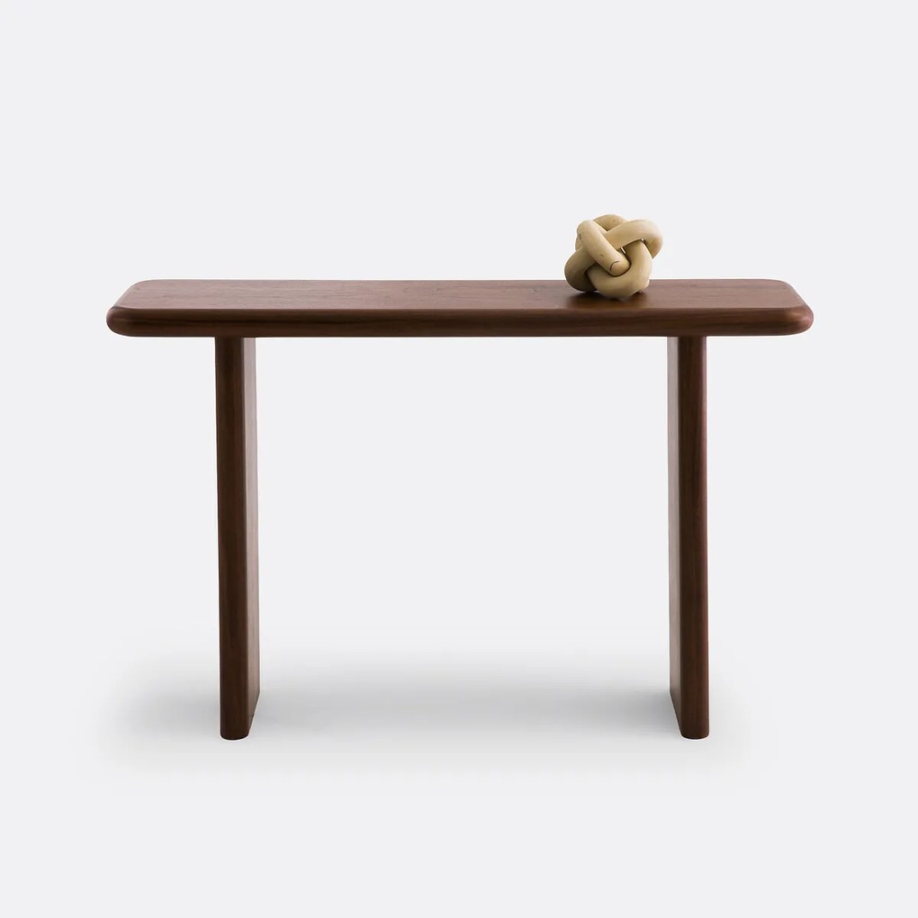 Wandtafel in fineer notenhout, Curva