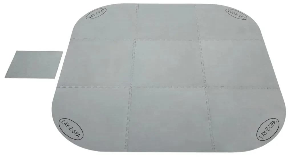 Lay-Z-Spa Zwembadbodembeschermer 10 st 216x216 cm grijs
