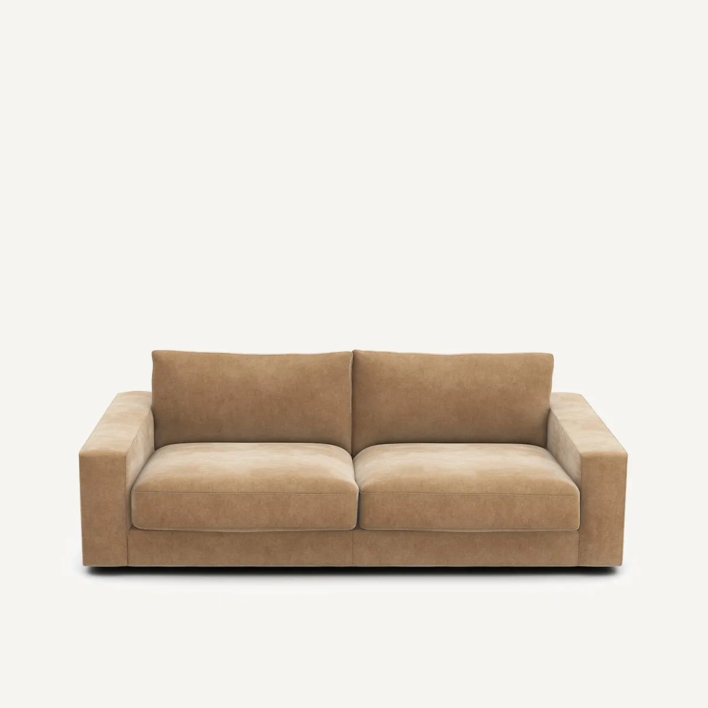 Slaapbank in stonewashed fluweel, SKANDER