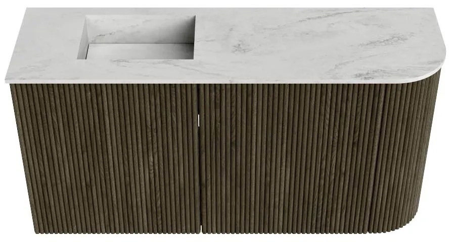 Mondiaz Joya DLux 80cm toiletmeubel ronding rechts shadow met wastafel faye links 1 kraangat opalo