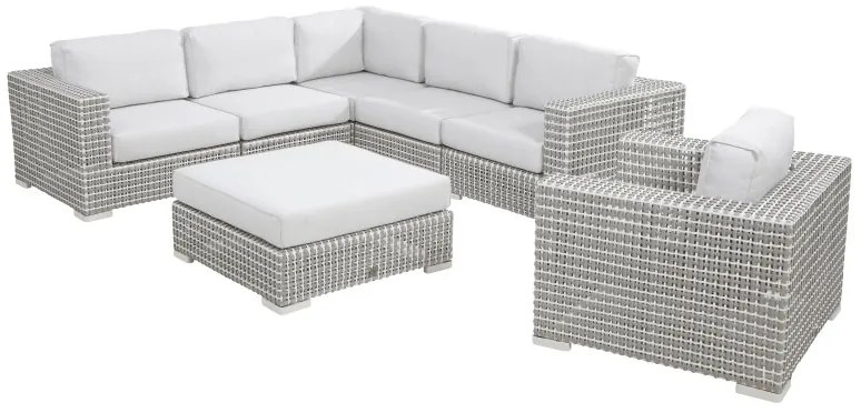 4 Seasons outdoor | Madras loungeset  Loungeset    Wit weerbestendig