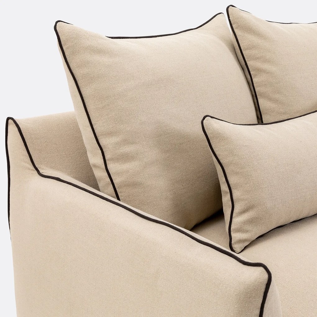 Hoes voor hoekbank, dik linnen, Odna