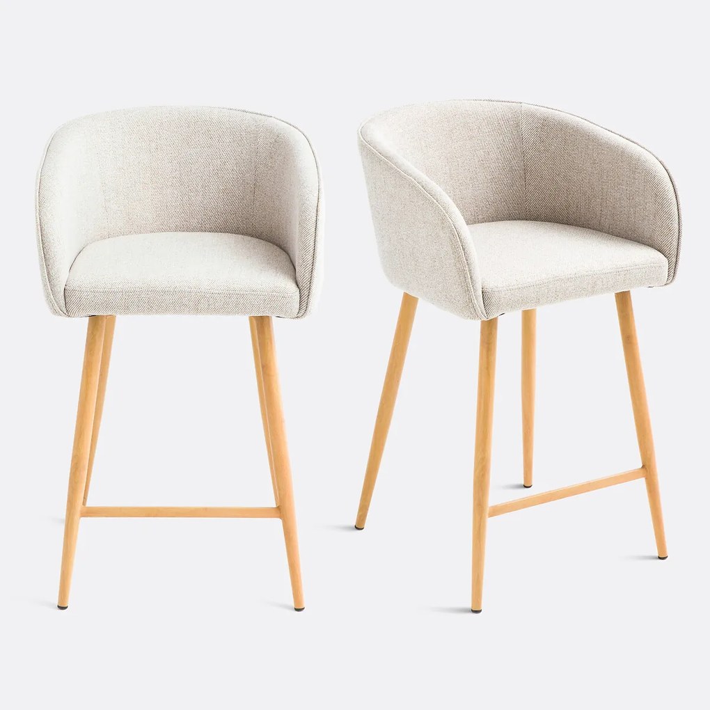 Set van 2 barstoelen H64 cm, Aupi